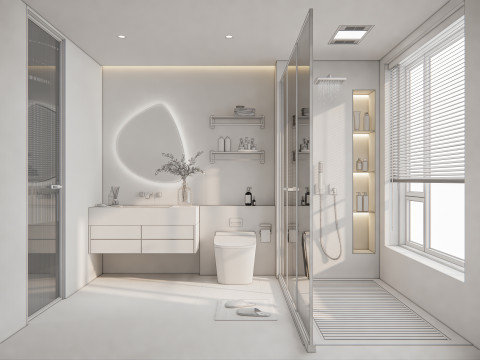 Bathroom full scene 25 3D Model