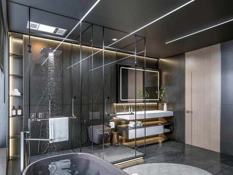 Bathroom full scene 27 3D Model