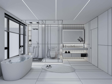 Bathroom full scene 27 3D Model