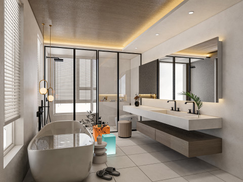 Bathroom full scene 28 3D Model