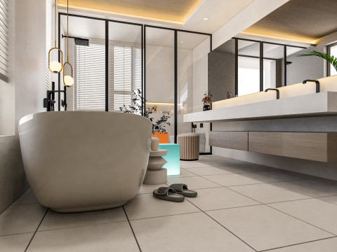 Bathroom full scene 28 3D Model