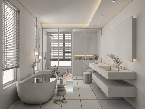 Bathroom full scene 28 3D Model