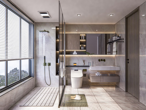 Bathroom full scene 30 3D Model