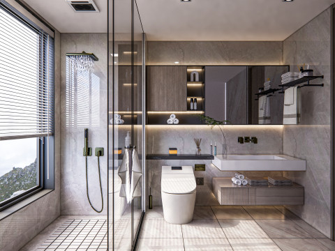Bathroom full scene 30 3D Model