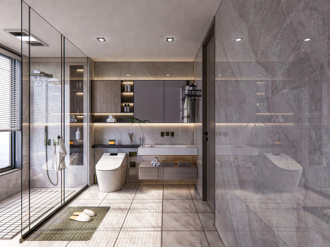 Bathroom full scene 30 3D Model