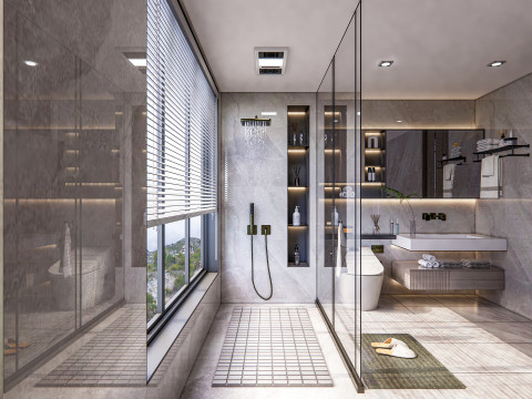 Bathroom full scene 30 3D Model