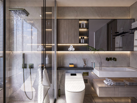 Bathroom full scene 30 3D Model