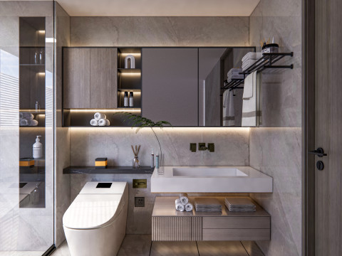 Bathroom full scene 30 3D Model