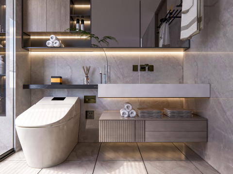Bathroom full scene 30 3D Model