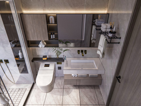 Bathroom full scene 30 3D Model
