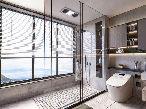 Bathroom full scene 30 3D Model