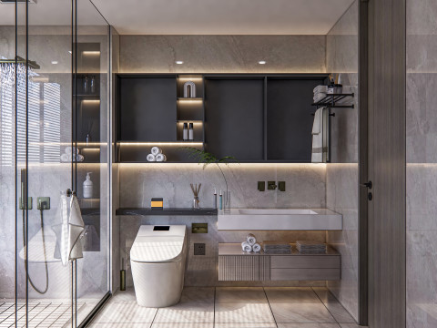 Bathroom full scene 30 3D Model