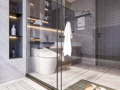 Bathroom full scene 30 3D Model