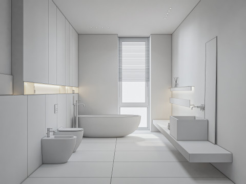 Bathroom full scene 33 3D Model