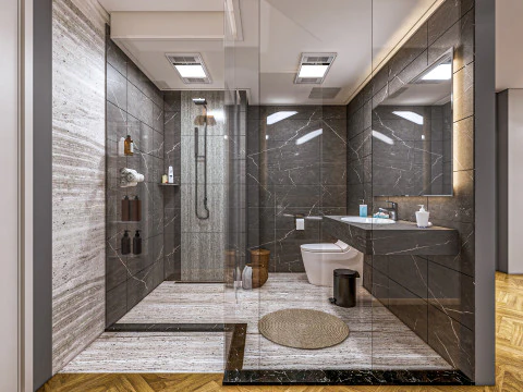 Bathroom full scene 55 3D Model