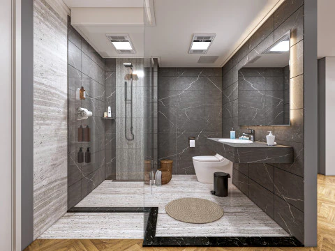 Bathroom full scene 55 3D Model
