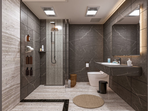 Bathroom full scene 55 Modèle 3D