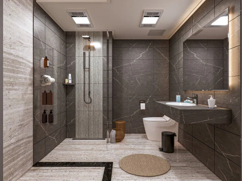 Bathroom full scene 55 3D Model