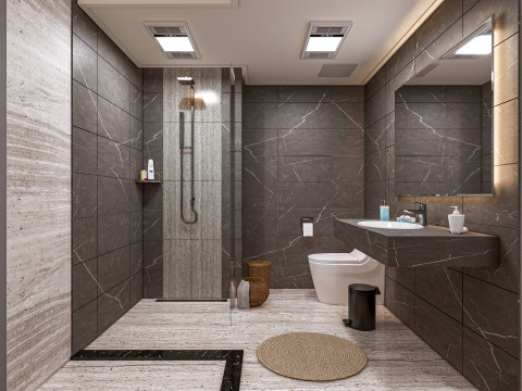 Bathroom full scene 55 Modèle 3D