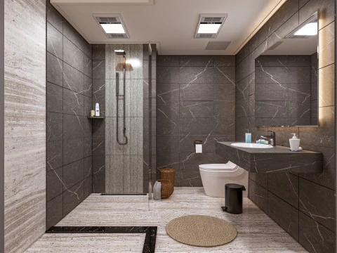 Bathroom full scene 55 3D Model