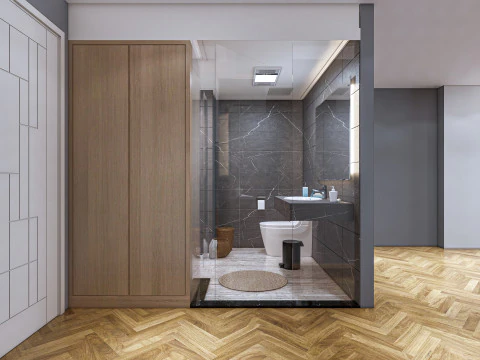 Bathroom full scene 55 3D Model