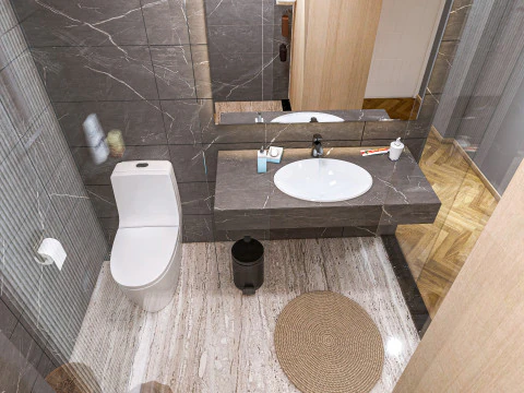 Bathroom full scene 55 3D Model