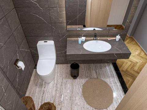 Bathroom full scene 55 3D Model