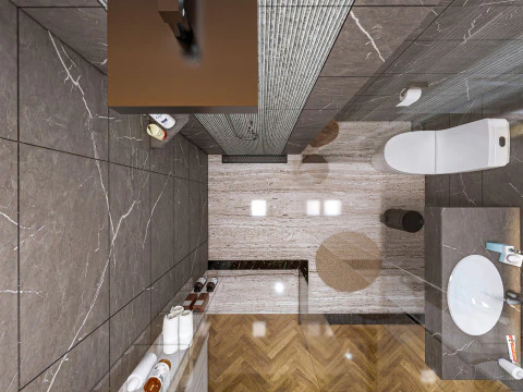 Bathroom full scene 55 3D Model