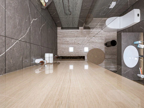 Bathroom full scene 55 3D Model