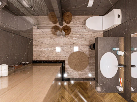 Bathroom full scene 55 3D Model