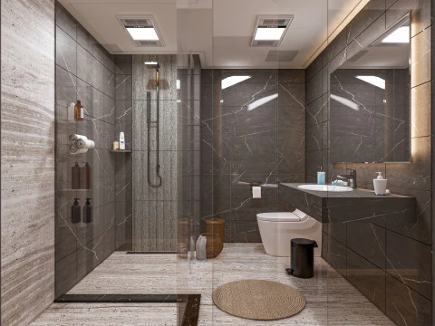 Bathroom full scene 55 3D Model