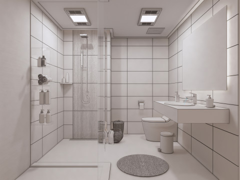 Bathroom full scene 55 Modèle 3D