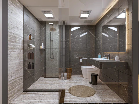 Bathroom full scene 55 3D Model
