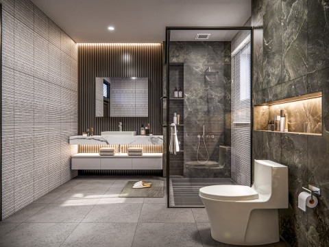Bathroom full scene 56 3D Model