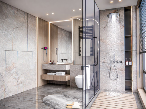 Bathroom full scene 57 3D Model