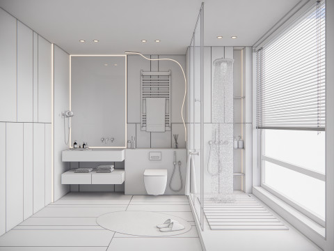 Bathroom full scene 57 3D Model