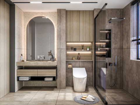 Bathroom full scene 80 3D Модель