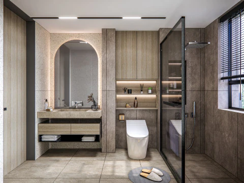 Bathroom full scene 80 3D Model