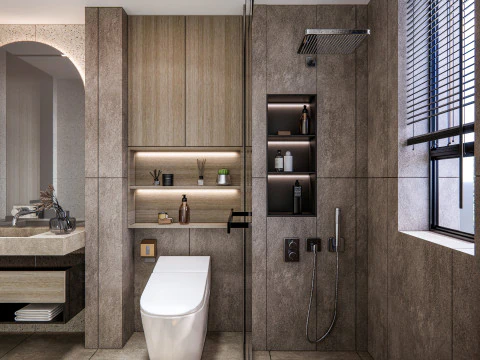 Bathroom full scene 80 3D Model