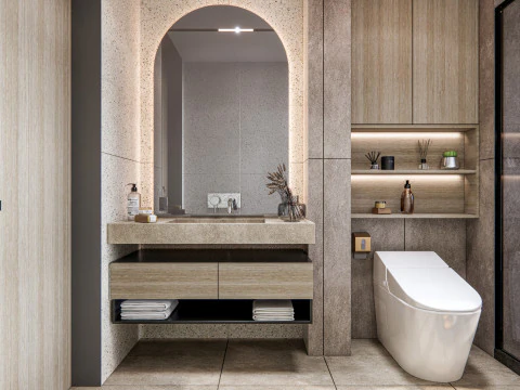 Bathroom full scene 80 3D Model