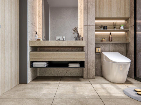 Bathroom full scene 80 3D Model