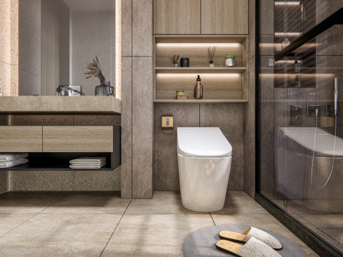 Bathroom full scene 80 Modèle 3D