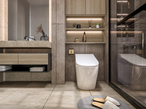 Bathroom full scene 80 3D Model