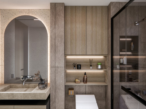 Bathroom full scene 80 Modèle 3D