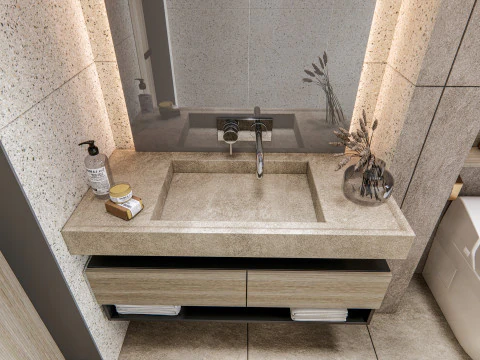 Bathroom full scene 80 3D Model