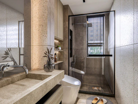 Bathroom full scene 80 3D Model