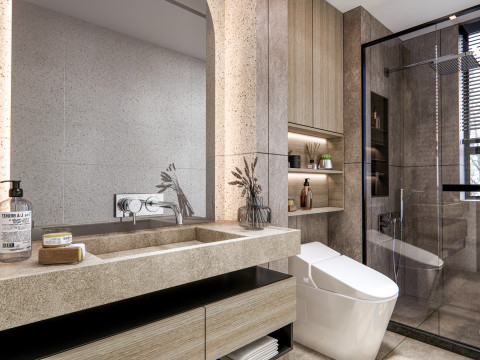 Bathroom full scene 80 Modèle 3D