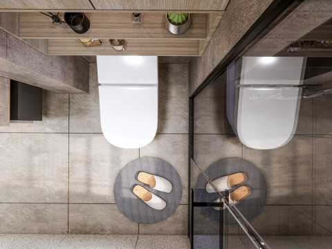 Bathroom full scene 80 Modèle 3D
