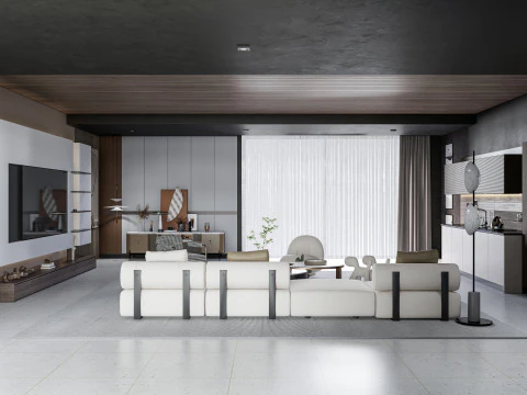 TV wall 2 3D Model