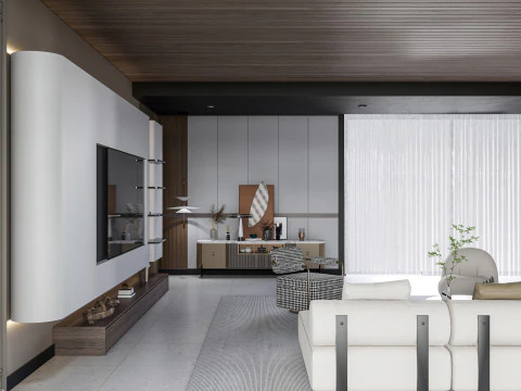 TV wall 2 3D Model